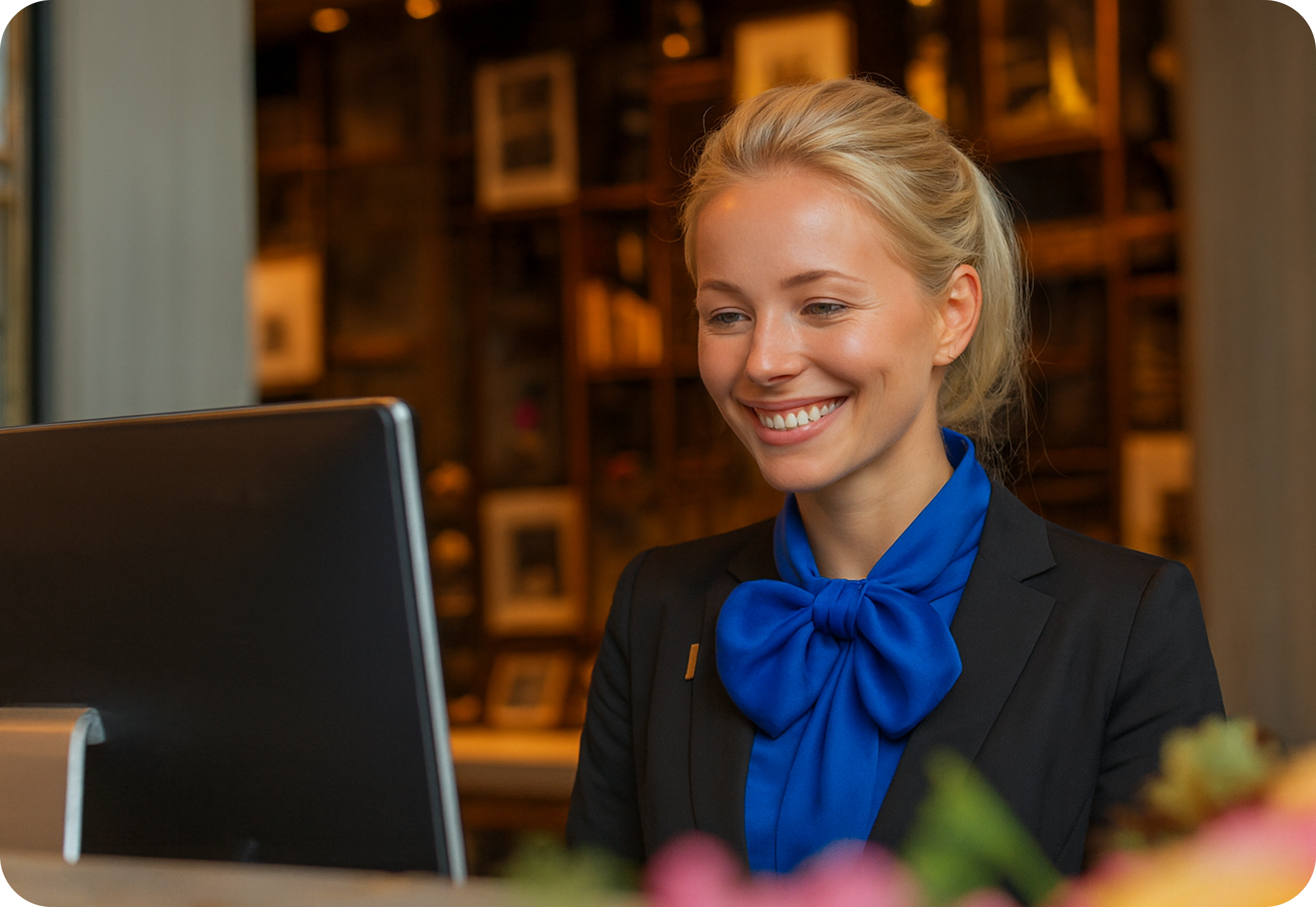 Dedicated support team training hotel staff